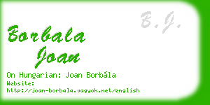 borbala joan business card